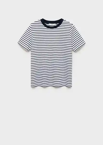Camiseta Rita Azul Talla S Mujer Mango