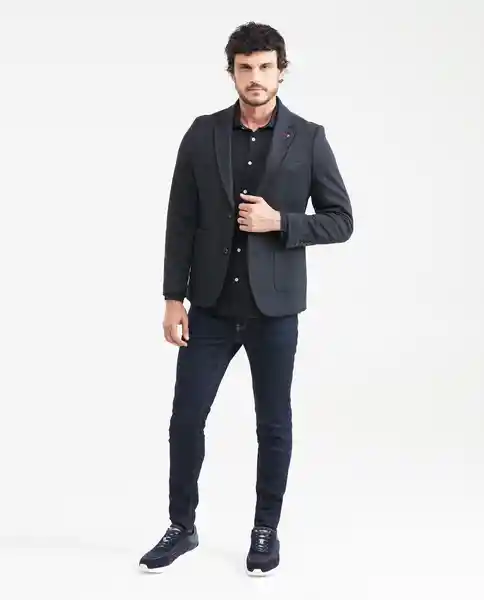 Blazer Smart Negro Sombrío Ultra Oscuro Talla M Chevignon