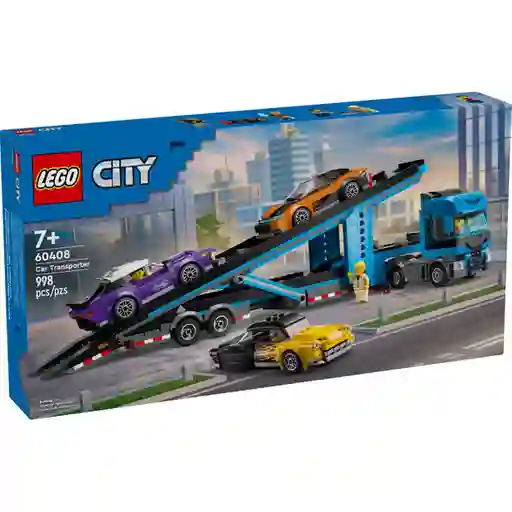 Lego Set de Construcción Camión de Transporte Con Deportivos