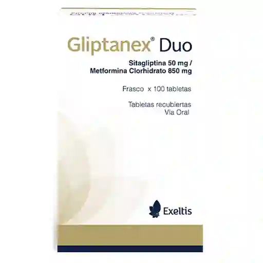 Gliptanex Duo Sitagliptina/metformina 50/850 Mg