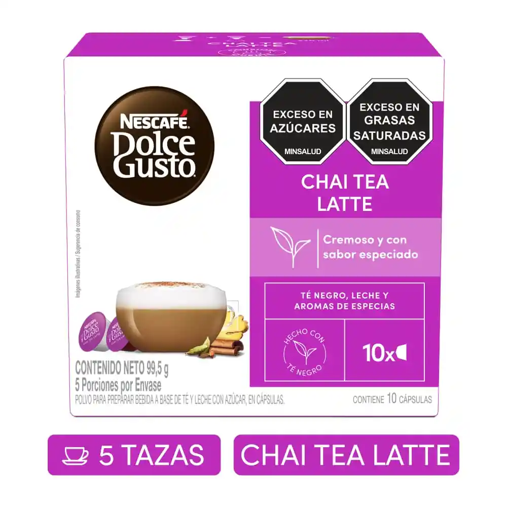 Cápsulas de Té Chai NESCAFÉ DOLCE GUSTO Chai Tea Latte x 99,5g