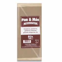 Pan & Más Bolsa de Papel de 6 Lb