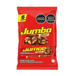 Chocolatina Jumbo Maní 6 Unidades X 35g
