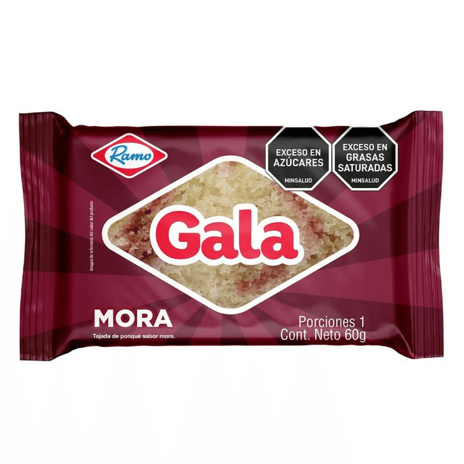 Tajada Ponque Mora Gala 60 g