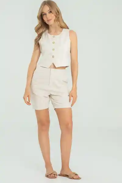 Short Malva Color Beige Medio Talla 10 Ragged
