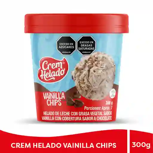 Crem Helado Vaso Medio Litro Vainilla Chips 300 g