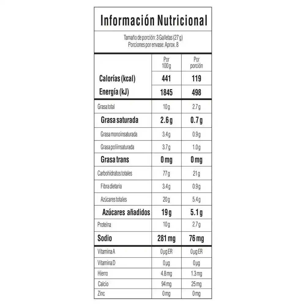 Tosh Galleta Miel Fit con Salvado