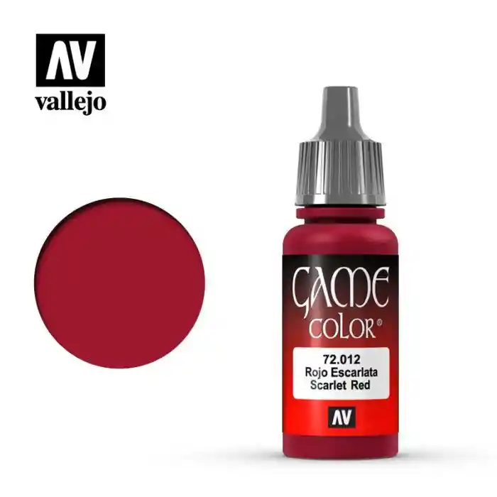 Vallejo Pintura Acrílica Game Color Rojo Escarlata 17 mL