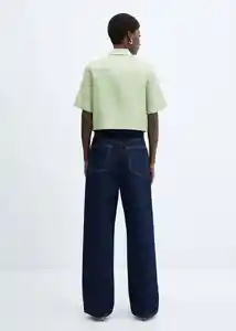 Camisa Mia-W Verde Pastel Talla XS Mujer Mango