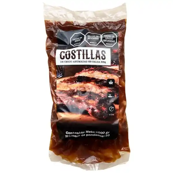 Costilla de Cerdo Ahumada en Salsa Bbq 1 Kg