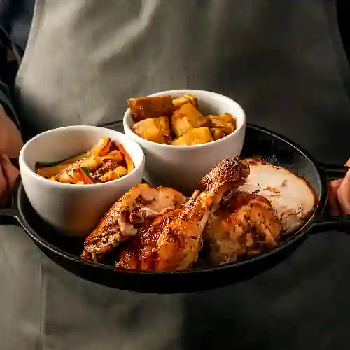 Medio Pollo Orgánico Al Horno