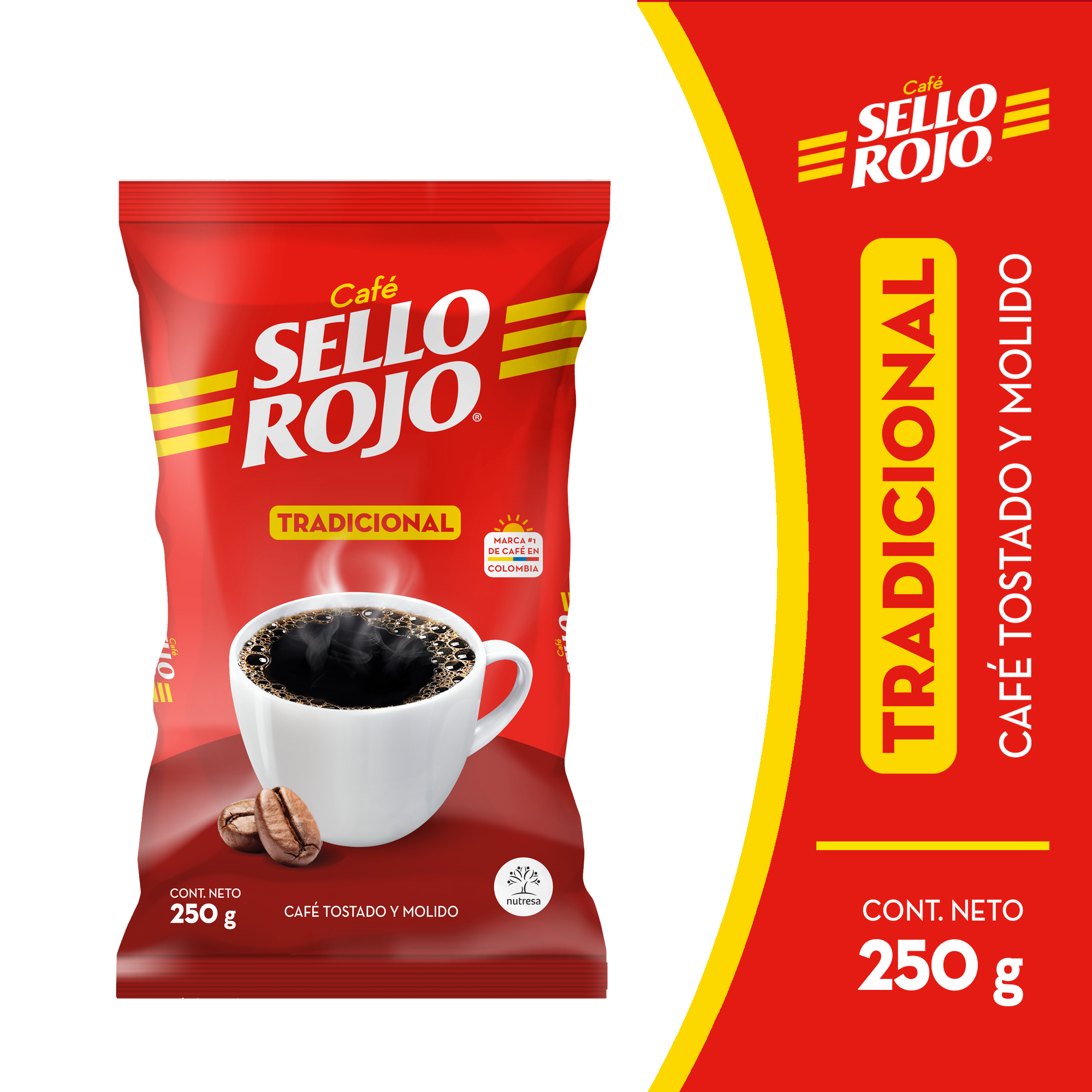 Sello Rojo Café Tradicional Tostado y Molido 250 g