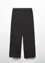 Pantalón Cintia Negro Talla S Mujer Mango