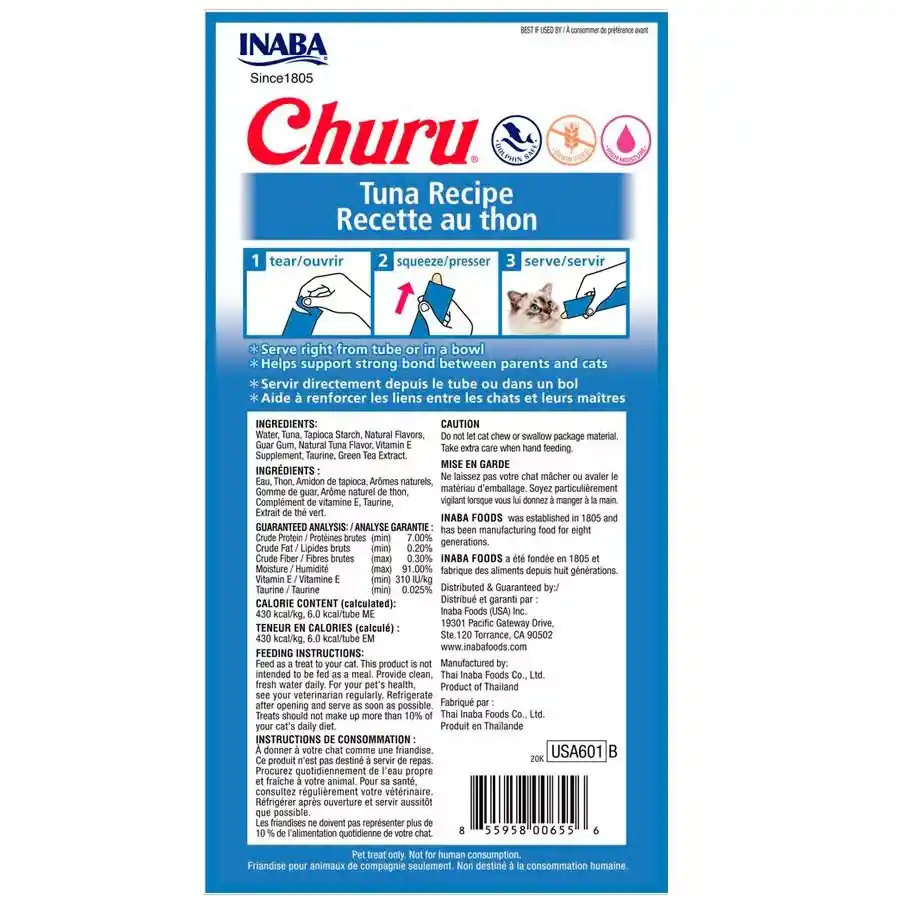 Churu Alimento Dietario para Gato con Atún y Pollo