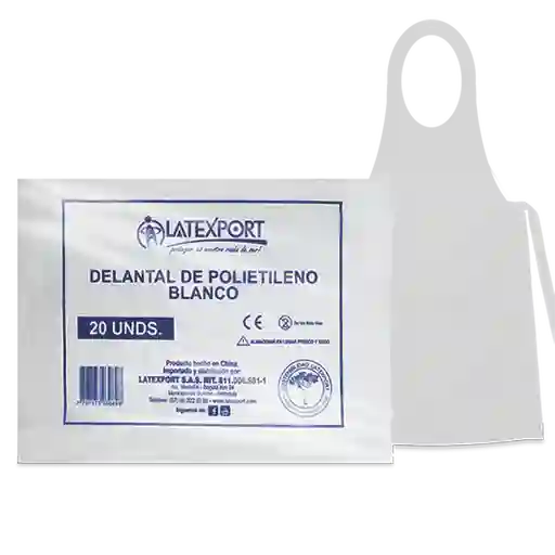 Latexport Delantal Polietileno Blanco