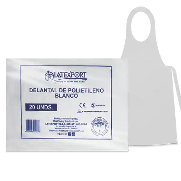 Latexport Delantal Polietileno Blanco