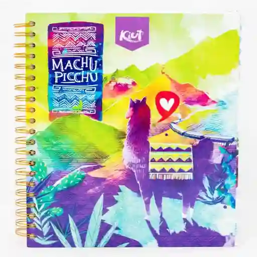 Kiut Cuaderno Cuadriculado 5 Materias Machu Pichu