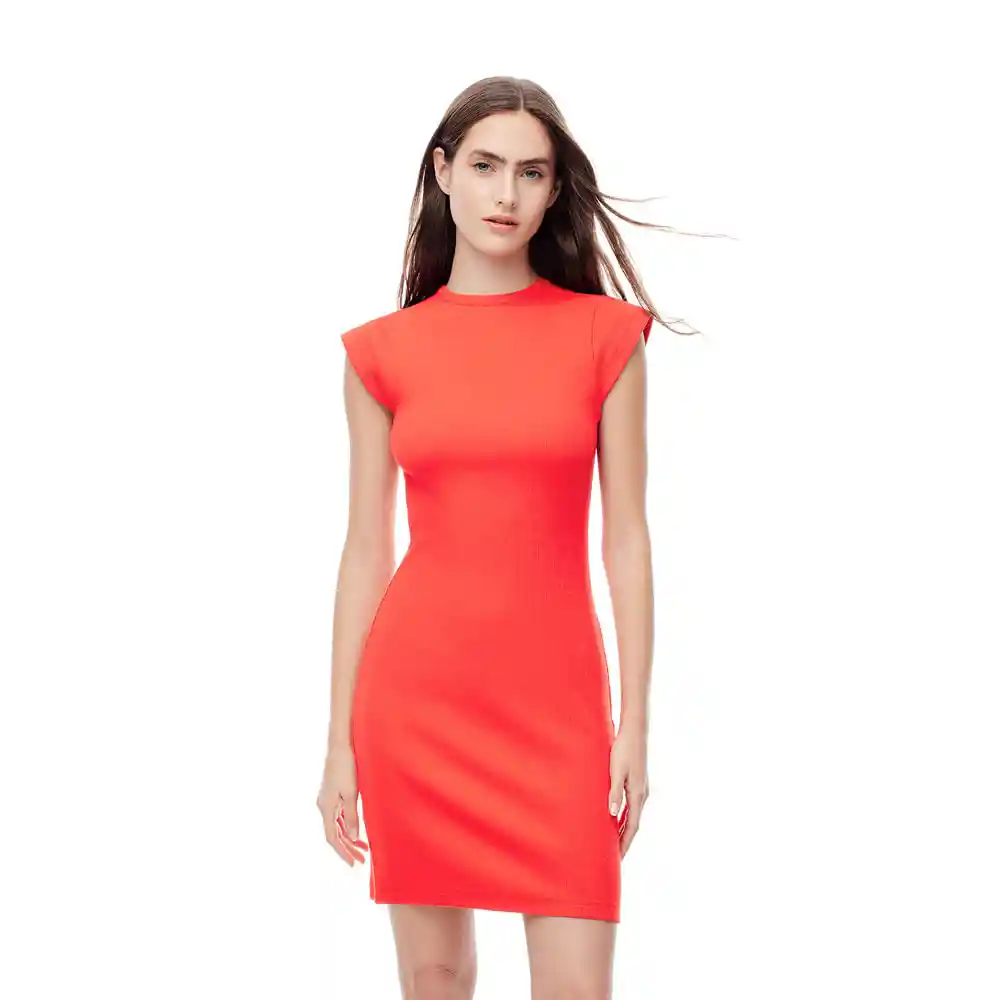 Vestido Corto Manga Corta en Algodón Femenino Lela Gef Talla S