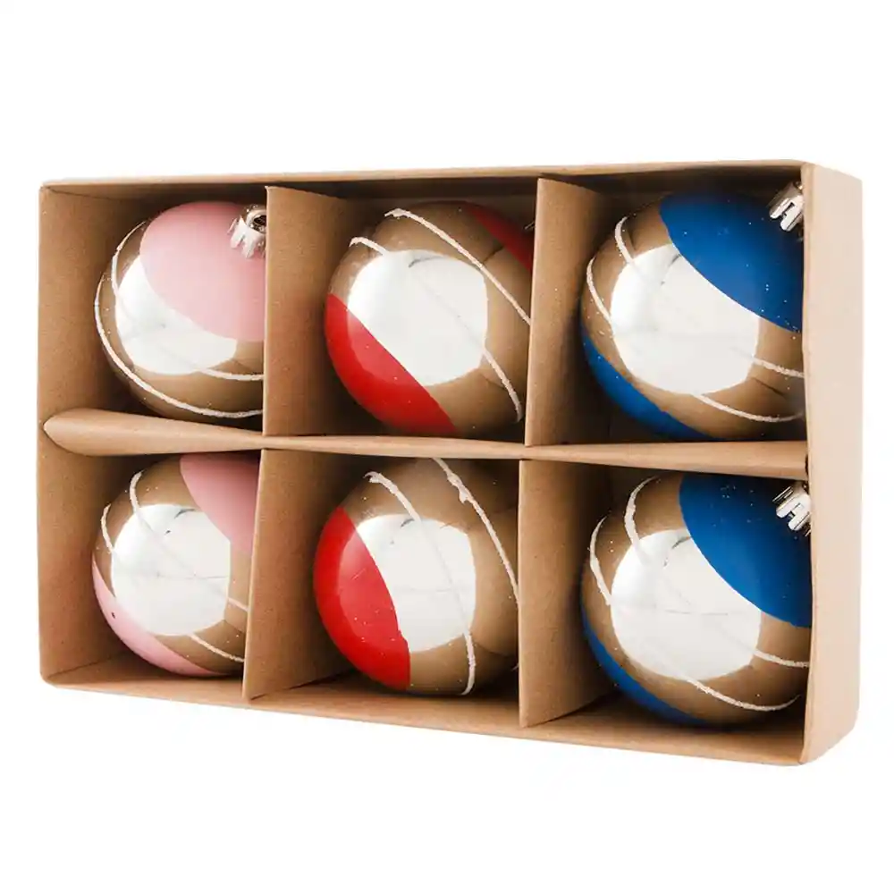 Set 6 Esferas Colores Vintage Krea