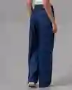 Jean Wide Leg Mujer Azul Prusia Oscuro Talla 10 74939 Rifle