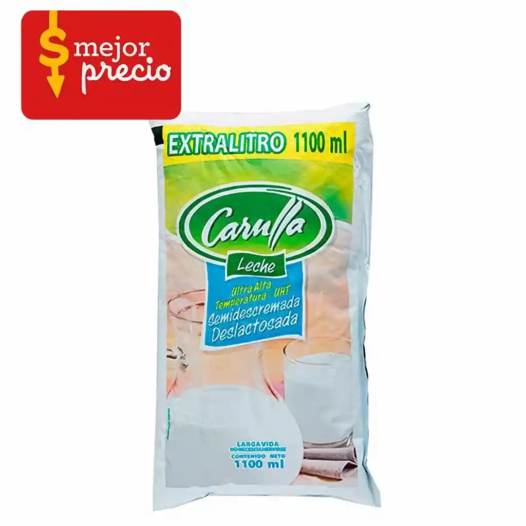 Carulla Leche Uht Semidescremada Deslactosada