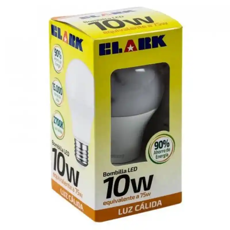 Clark Set Bombillo Led E27 10W Luz Cálida 15000H 1208