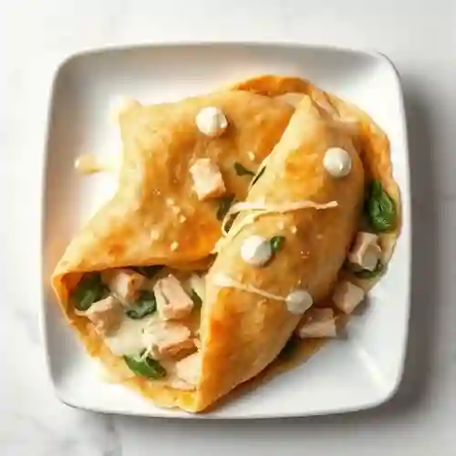 Crepe de Pollo, Queso y Espinaca