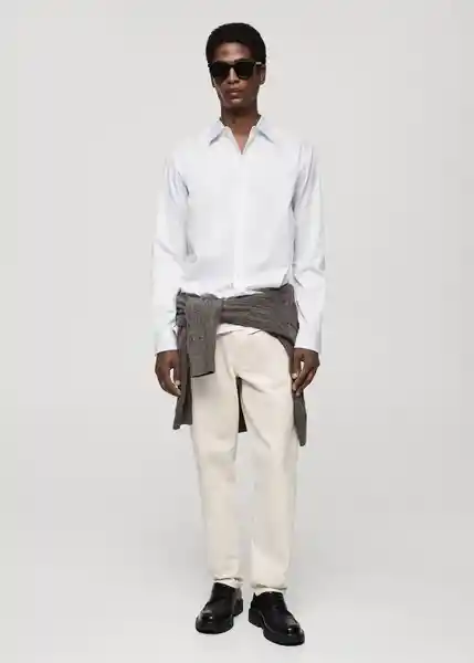 Camisa Cesare Blanco Talla XL Hombre Mango