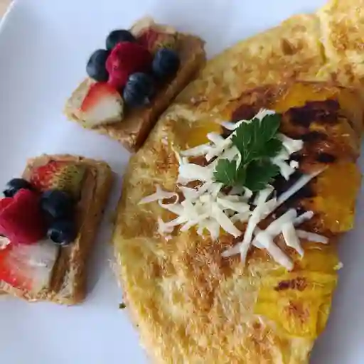 Omelette con platano maduro