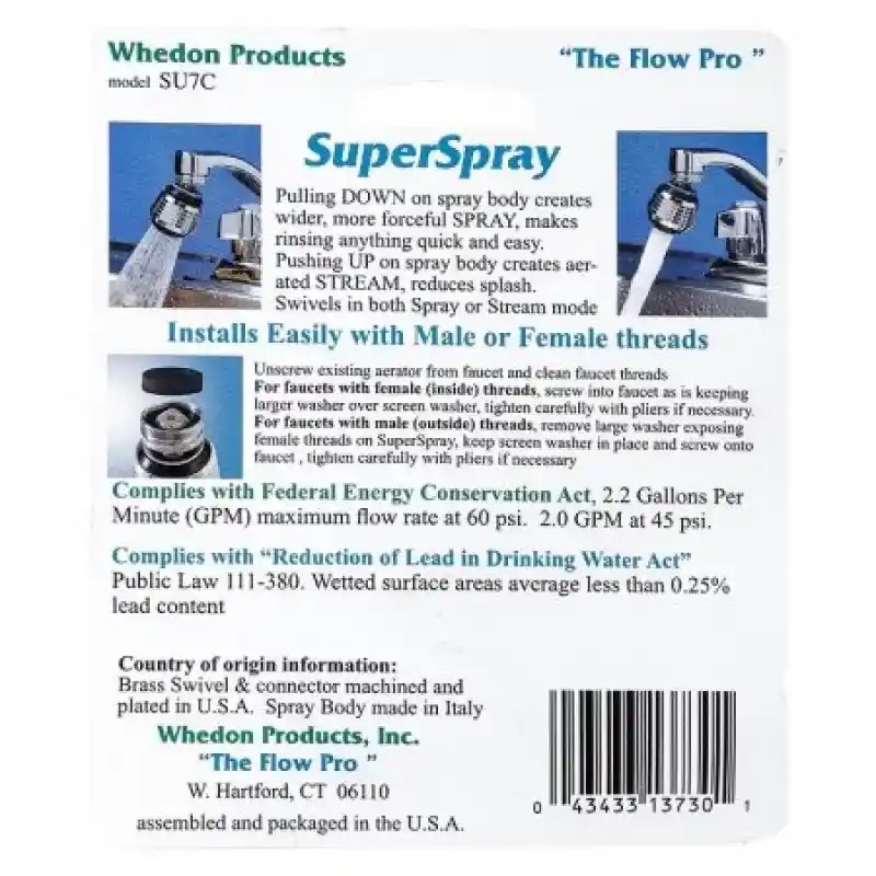 Super Spray Wp Ahorrador de Agua Para Lavaplatos Plateado Su7C