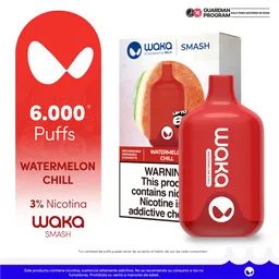 WAKA SMASH Vape Watermelon Chill-3% 6000 puff
