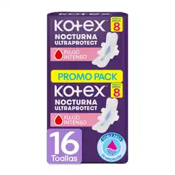 Toallas Higiénicas Femeninas Kotex Nocturna Ultraprotect 16 Und