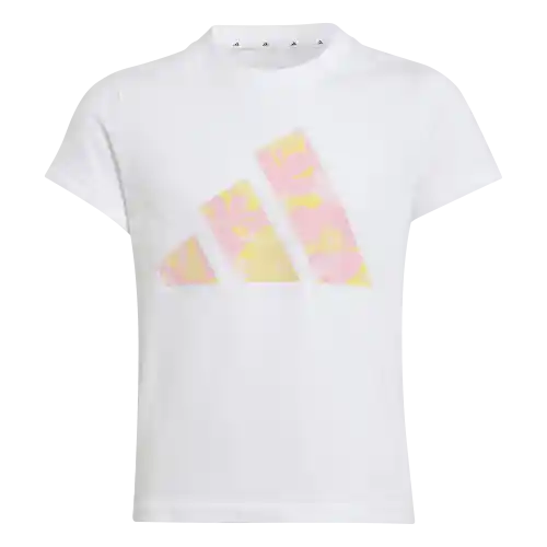 Adidas Camiseta Manga Corta Flwr T de Niña Blanco Talla M