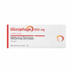 Glucophage Merck 850 Mg 30 Tabletas 3 + Pae
