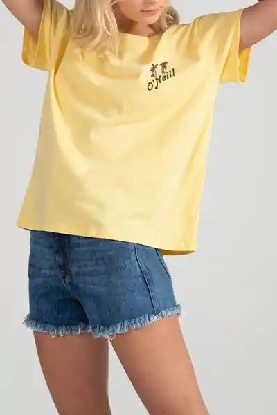 ONeill Camiseta Oversized Classic Girl Amarillo Talla XS