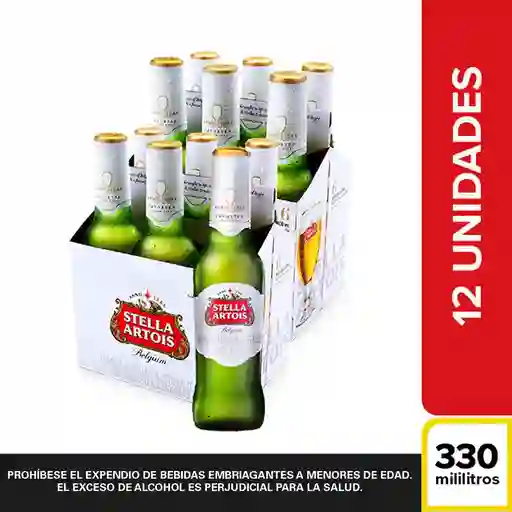Stella Artois Pack Cerveza Rubia 330 mL x 12 Und
