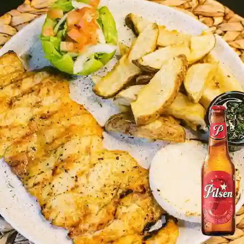 Combo Pechuga de Pollo + Pilsen 250 ml