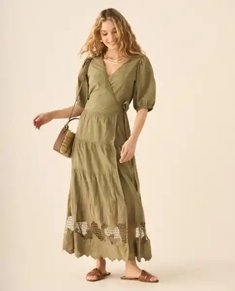 Vestido Verde Serenidad Claro Talla XL 693G207 Esprit