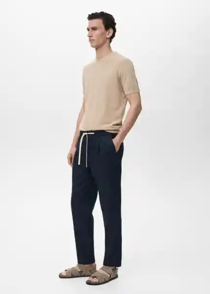 Pantalón Romelino Navy Talla 40 Hombre Mango
