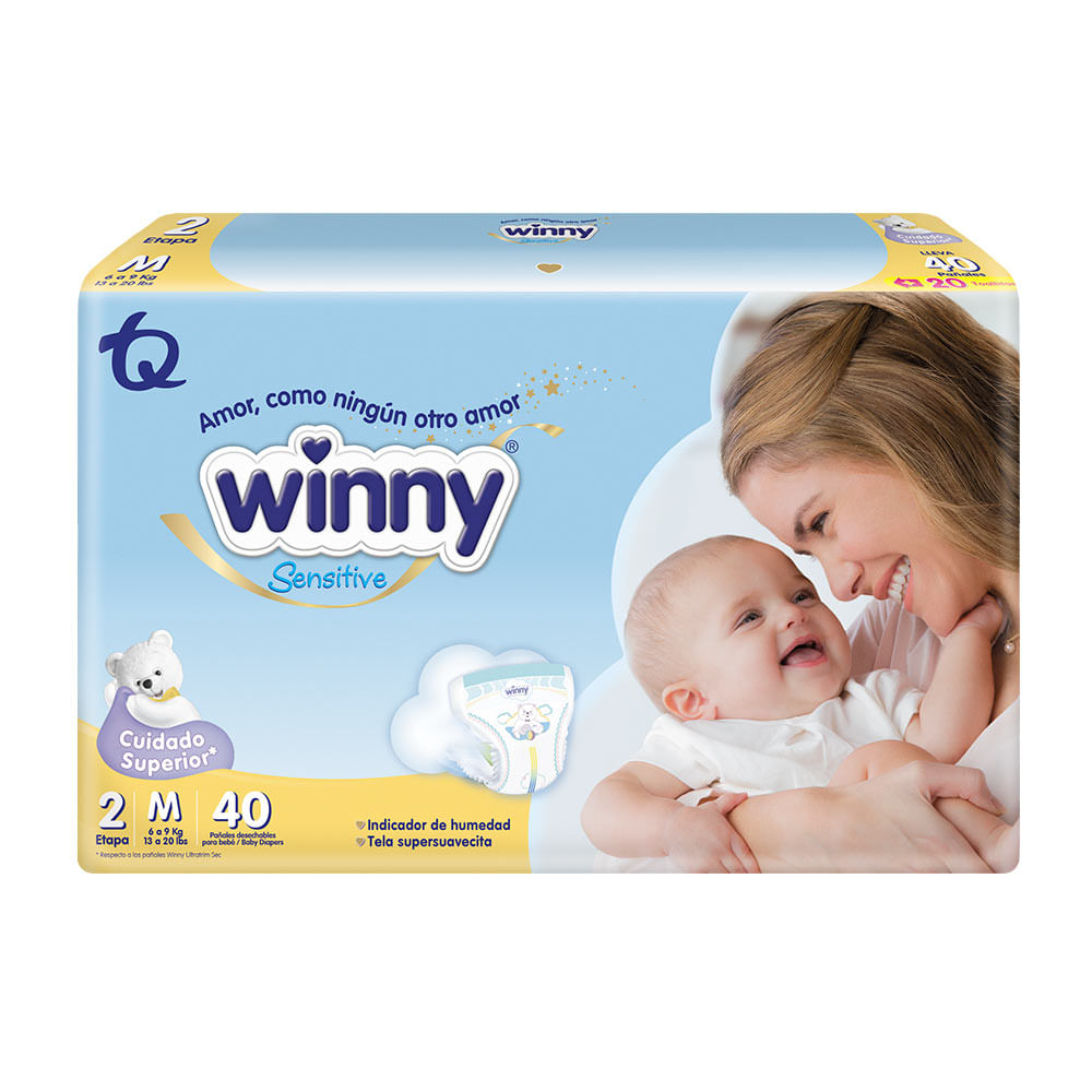 Winny Pañal Sensitive Cuidado Superior 40 und