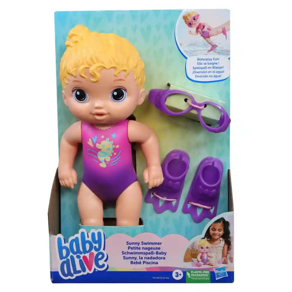 Baby Alive Muñeca Sunny la Nadadora