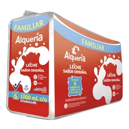 Leche Alqueria Semidescremada Original Sixpack (6000 Ml)