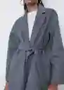 Abrigo Batin Gris Talla XL Mujer Mango