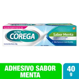 Corega Crema Adhesiva Ultra Para Prótesis Dental Sabor Menta