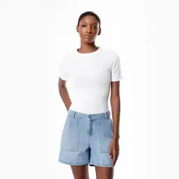 Short Tiro Alto Con Bolsillos Frente y Trasero Femenino Lupav Gef