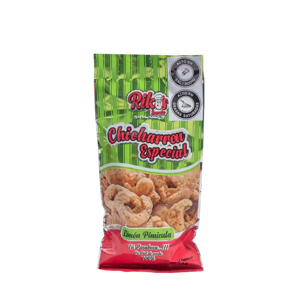 Pasaboca Chicharrón Riko's Especial Limón