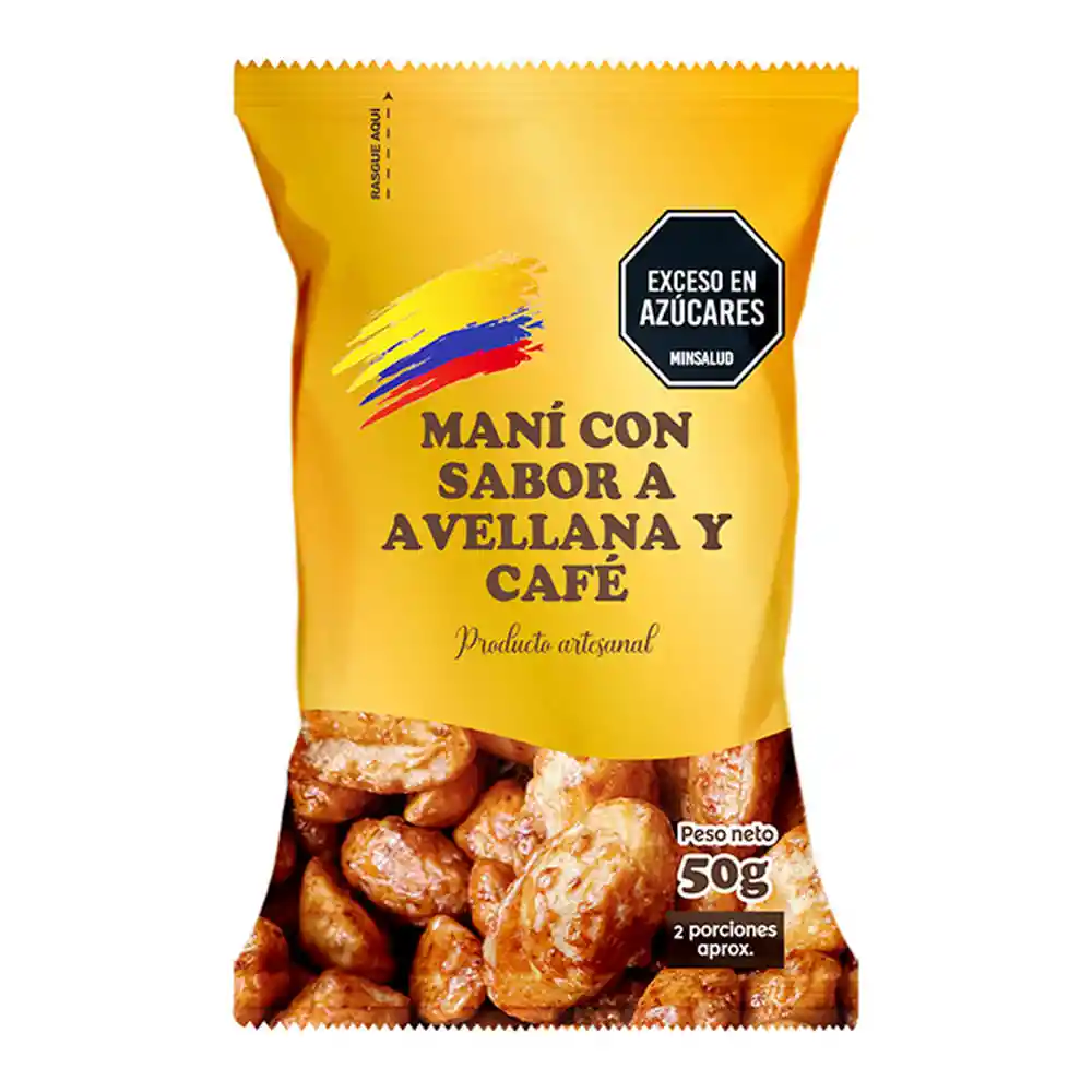 Maní Con Sabor a Avellana y Café