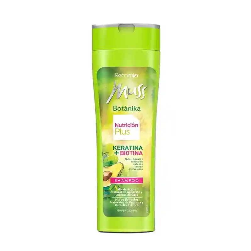 Muss Shampoo Nutrición Plus Keratina + Biotina 