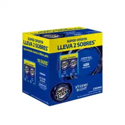 Desodorante Speed Stick Crema Xtreme Night X 18 Duo Sachets