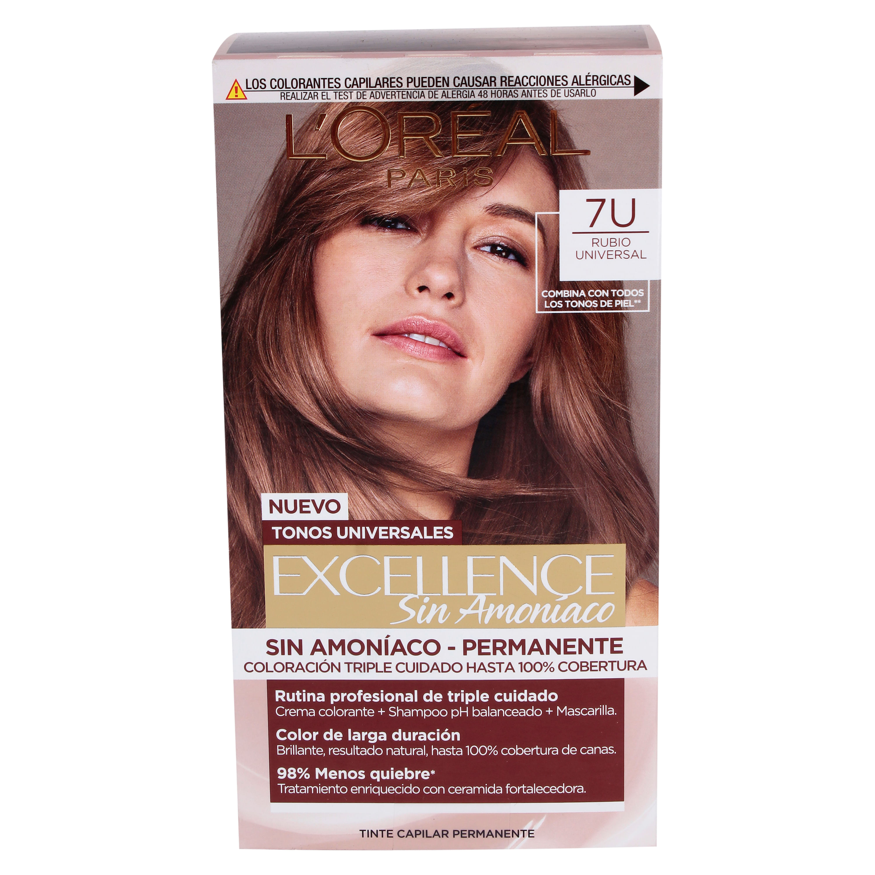 L'oréal Paris Excellence Tinte Capilar Permanente Color 7U Rubio Universal 1 Kit